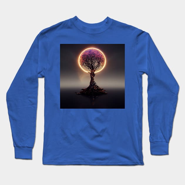 Yggdrasil World Tree of Life Long Sleeve T-Shirt by Grassroots Green